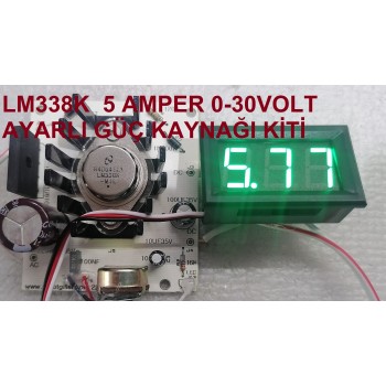 LM338K Ayarlı Güç Kaynağı Devresi 0-30V 5A Demonte